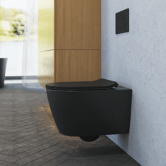 Elegante Toilette von Dansani Calidris Badmöbel in moderner Badumgebung