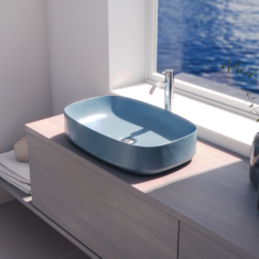 Design-Waschtisch aus modernen Materialien für individuelle Badgestaltung