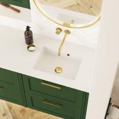 Moderner Waschtisch mit Badmöbeln für funktionales und stilvolles Badezimmer