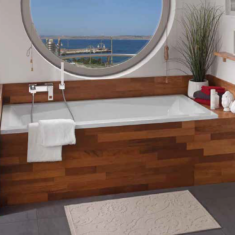 Stilvolle Badewanne als modernes Element der Badrenovierung