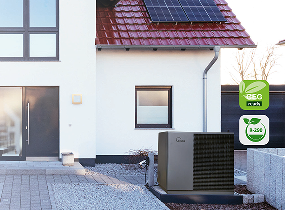 Leise und kompakte Luft-Wasser-Wärmepumpe für Neubau und Sanierung